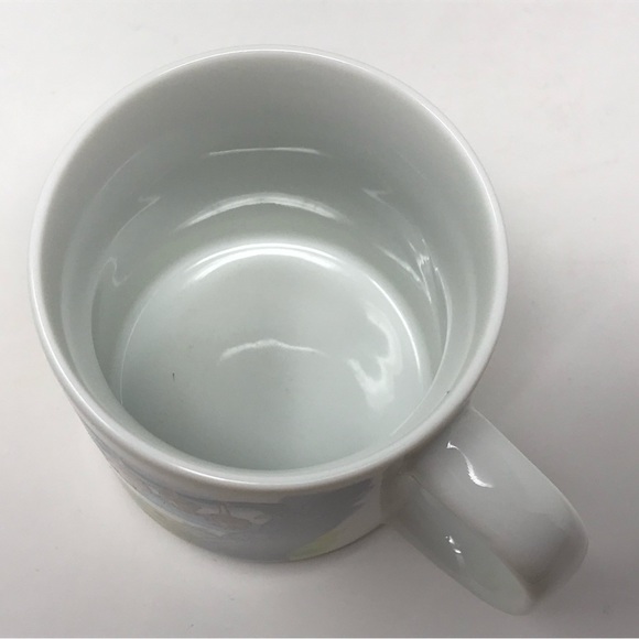 Vintage Disneyland Walt Disney World Bambi Thumper Flower Owl Mug Blue Rim - Picture 7 of 9